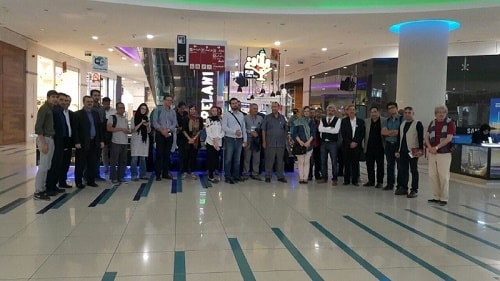 International journalists in Isfahan city center complex